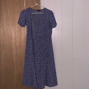 Purple Floral Wrap Dress